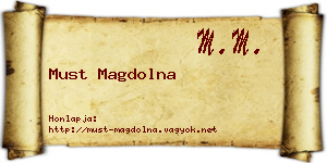 Must Magdolna névjegykártya